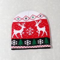Unisex Cute Vintage Style Christmas Hat Christmas Tree Santa Claus Eaveless Wool Cap sku image 5