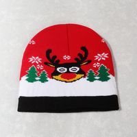 Unisex Cute Vintage Style Christmas Hat Christmas Tree Santa Claus Eaveless Wool Cap sku image 3