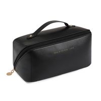 Basic Solid Color Pu Leather Square Makeup Bags sku image 6