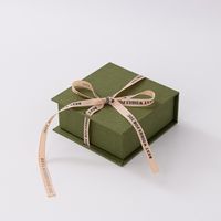 Simple Style Square Solid Color Paper Jewelry Boxes sku image 19