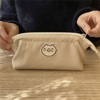 Cat Cloth Learning School Cute Pastoral Pencil Case main image 5