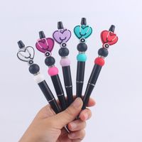 1 Piece Heart Shape Class Learning Daily Mixed Materials Cute Gel Pen main image 3