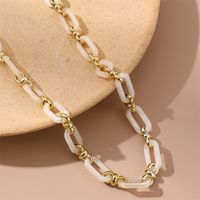 Casual Hip-hop Retro Solid Color Plastic Chain Unisex Necklace main image 3