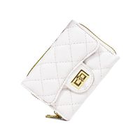 Women's All Seasons Pu Leather Solid Color Sweet Simple Style Square Zipper Card Holder Coin Purse sku image 1
