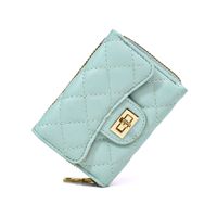 Women's All Seasons Pu Leather Solid Color Sweet Simple Style Square Zipper Card Holder Coin Purse sku image 3