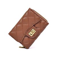 Women's All Seasons Pu Leather Solid Color Sweet Simple Style Square Zipper Card Holder Coin Purse sku image 5