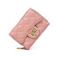 Women's All Seasons Pu Leather Solid Color Sweet Simple Style Square Zipper Card Holder Coin Purse sku image 2