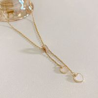 Titanium Steel 18K Gold Plated IG Style Sweet Plating Inlay Heart Shape Zircon Pendant Necklace main image 4
