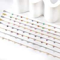 Elegant Classical Geometric Stainless Steel Inlay Artificial Diamond Women's Anklet main image 1