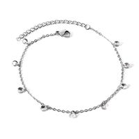Elegant Classical Geometric Stainless Steel Inlay Artificial Diamond Women's Anklet sku image 1
