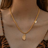 Retro Einfacher Stil Geometrisch Kupfer Perlen Emaille Überzug 18 Karat Vergoldet Halskette sku image 35
