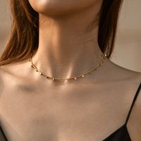 Retro Einfacher Stil Geometrisch Kupfer Perlen Emaille Überzug 18 Karat Vergoldet Halskette sku image 7