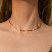Retro Einfacher Stil Geometrisch Kupfer Perlen Emaille Überzug 18 Karat Vergoldet Halskette sku image 20