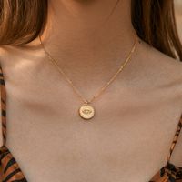 Retro Einfacher Stil Geometrisch Kupfer Perlen Emaille Überzug 18 Karat Vergoldet Halskette sku image 8