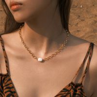 Retro Einfacher Stil Geometrisch Kupfer Perlen Emaille Überzug 18 Karat Vergoldet Halskette sku image 29
