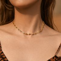 Retro Einfacher Stil Geometrisch Kupfer Perlen Emaille Überzug 18 Karat Vergoldet Halskette sku image 4