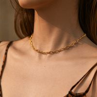 Retro Einfacher Stil Geometrisch Kupfer Perlen Emaille Überzug 18 Karat Vergoldet Halskette sku image 14