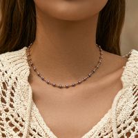Retro Einfacher Stil Geometrisch Kupfer Perlen Emaille Überzug 18 Karat Vergoldet Halskette sku image 11