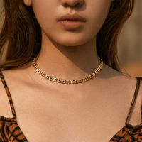 Retro Einfacher Stil Geometrisch Kupfer Perlen Emaille Überzug 18 Karat Vergoldet Halskette sku image 32