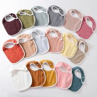 Simple Style Solid Color Cotton Bib Baby Accessories main image 1