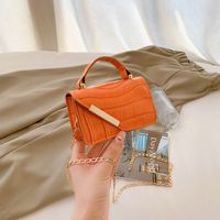 Women's Small Pu Leather Solid Color Basic Square Flip Cover Shoulder Bag Handbag Crossbody Bag sku image 6