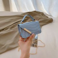 Women's Small Pu Leather Solid Color Basic Square Flip Cover Shoulder Bag Handbag Crossbody Bag sku image 2