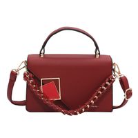 Women's Small Pu Leather Solid Color Basic Square Zipper Shoulder Bag Handbag Crossbody Bag sku image 7