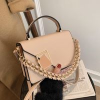 Women's Small Pu Leather Solid Color Basic Square Zipper Shoulder Bag Handbag Crossbody Bag main image 2