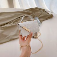 Women's Small Pu Leather Solid Color Basic Square Flip Cover Shoulder Bag Handbag Crossbody Bag sku image 5
