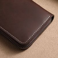 Unisex Solid Color Pu Leather Zipper Card Holders main image 3