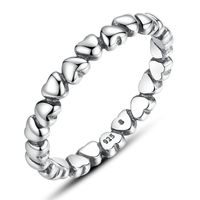 Casual Elegant Heart Shape Sterling Silver Rings sku image 4