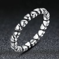 Casual Elegant Heart Shape Sterling Silver Rings main image 3