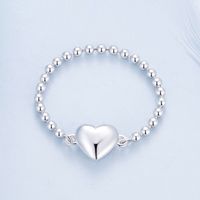 Casual Elegant Heart Shape Sterling Silver Rings main image 2