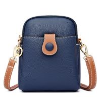 Women's Leather Solid Color Basic Square Magnetic Buckle Shoulder Bag Phone Wallets Crossbody Bag sku image 3