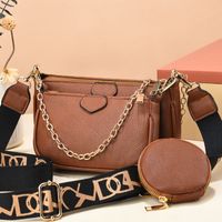 Women's Small Pu Leather Solid Color Basic Streetwear Square Zipper Shoulder Bag Crossbody Bag sku image 7