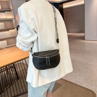 Women's Small Leather Letter Classic Style Shell Zipper Shoulder Bag Crossbody Bag main image 3