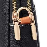 Women's Leather Solid Color Basic Square Magnetic Buckle Shoulder Bag Phone Wallets Crossbody Bag main image 6