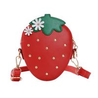 Women's Pu Leather Strawberry Cute Oval Zipper Shoulder Bag Crossbody Bag main image 6