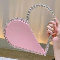 Women's All Seasons Pu Leather Heart Shape Elegant Cute Heart-shaped Zipper Clutch Bag sku image 3