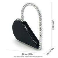 Women's All Seasons Pu Leather Heart Shape Elegant Cute Heart-shaped Zipper Clutch Bag sku image 1