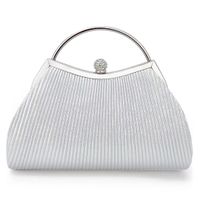Women's All Seasons Pu Leather Stripe Elegant Square Lock Clasp Evening Bag sku image 2