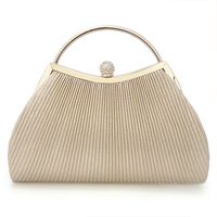 Women's All Seasons Pu Leather Stripe Elegant Square Lock Clasp Evening Bag main image 1