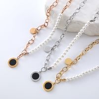 Casual Vacation Simple Style Butterfly Stainless Steel Beaded Plating Inlay Zircon 18k Gold Plated Rose Gold Plated Pendant Necklace main image 5