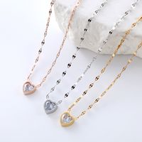 Casual Vacation Simple Style Butterfly Stainless Steel Beaded Plating Inlay Zircon 18k Gold Plated Rose Gold Plated Pendant Necklace main image 4