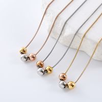 Casual Vacation Simple Style Butterfly Stainless Steel Beaded Plating Inlay Zircon 18k Gold Plated Rose Gold Plated Pendant Necklace main image 2