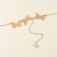 Luxurious Romantic Simple Style Butterfly Imitation Pearl Alloy Women's Pendant Necklace main image 2