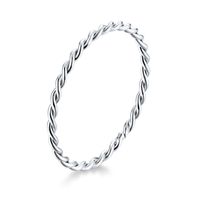 Einfacher Stil Einfarbig Sterling Silber Ringe In Masse sku image 5