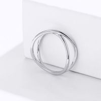 Simple Style Solid Color Sterling Silver Rings In Bulk main image 1