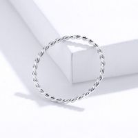 Simple Style Solid Color Sterling Silver Rings In Bulk main image 3
