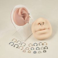 Simple Style U Shape Stainless Steel Lip Stud Nose Ring In Bulk main image 1